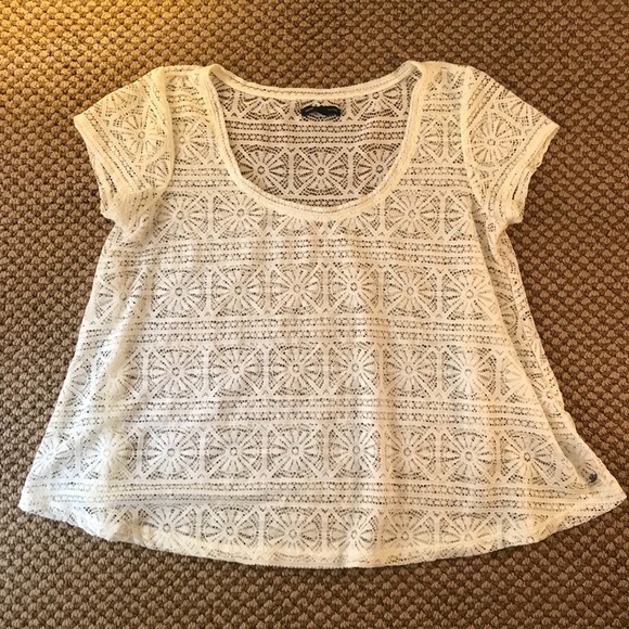 American Eagle Outfitters Sheer Lace Top - Picture 1 of 6